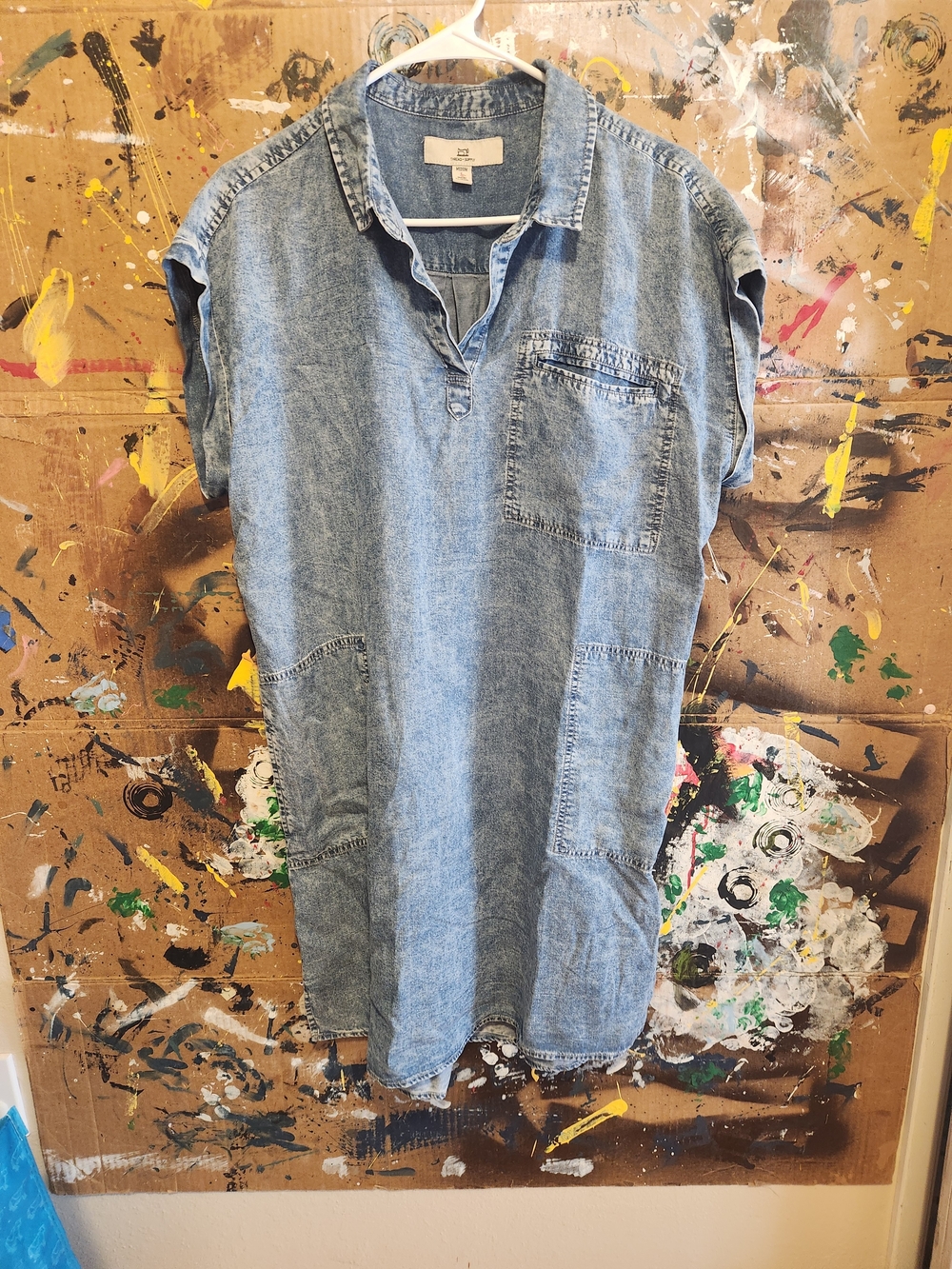 Thread & Supply Light Wash Denim Mini Dress